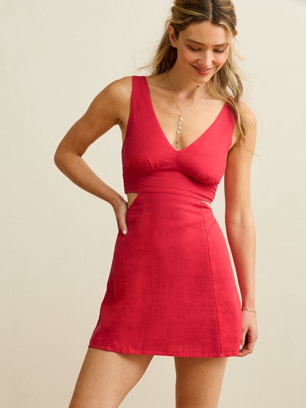 AE V-Neck Cutout Mini Dress